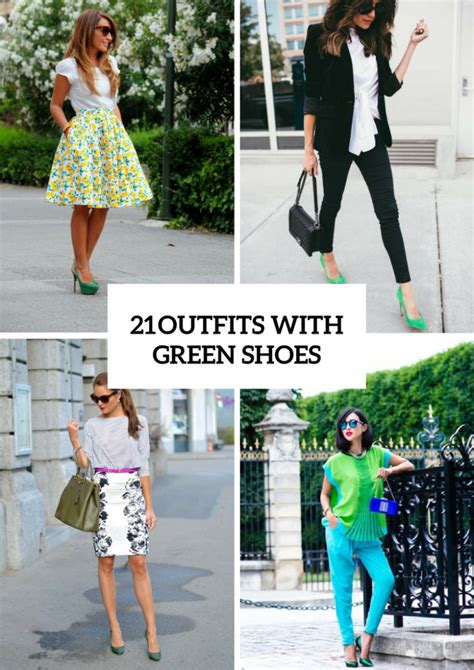 outfit ideas with green shoes.